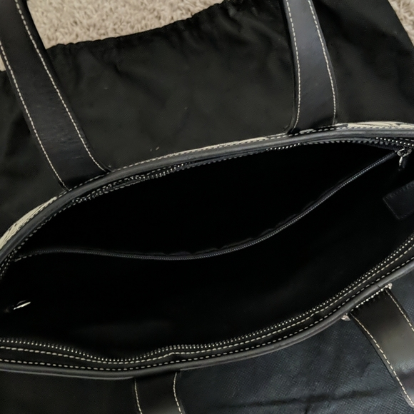 Black Canvas Coach Shoulder Bag/Tote - Picture 4 of 6